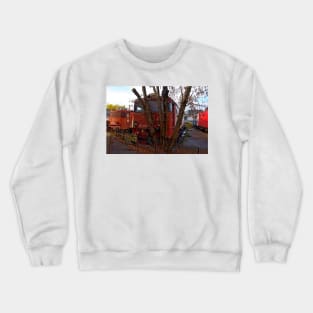 Disused loco, Romania Crewneck Sweatshirt